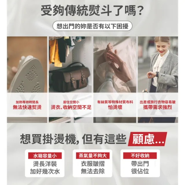 【SteamOne】James2 折疊蒸氣平燙/掛燙機 熨燙機 (15秒瞬熱/摺疊設計/雙水箱/高溫除菌/法國/生日禮物)