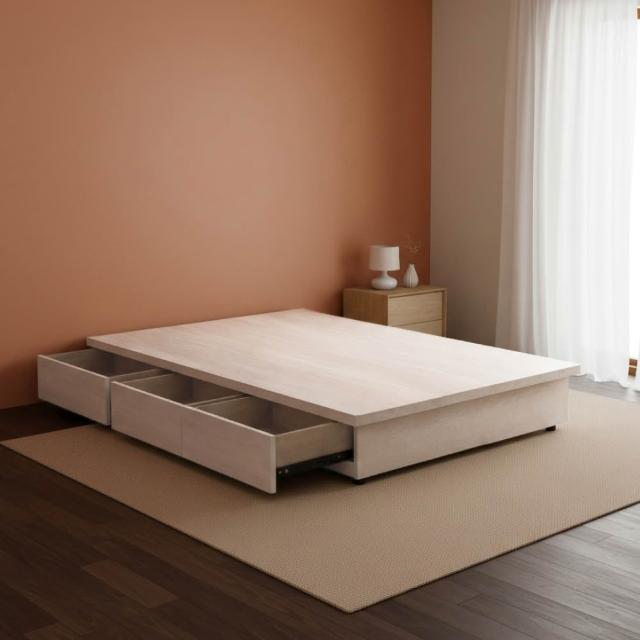 【IHouse】保羅 單大3.5尺 台灣製強化型收納 3抽抽屜床底