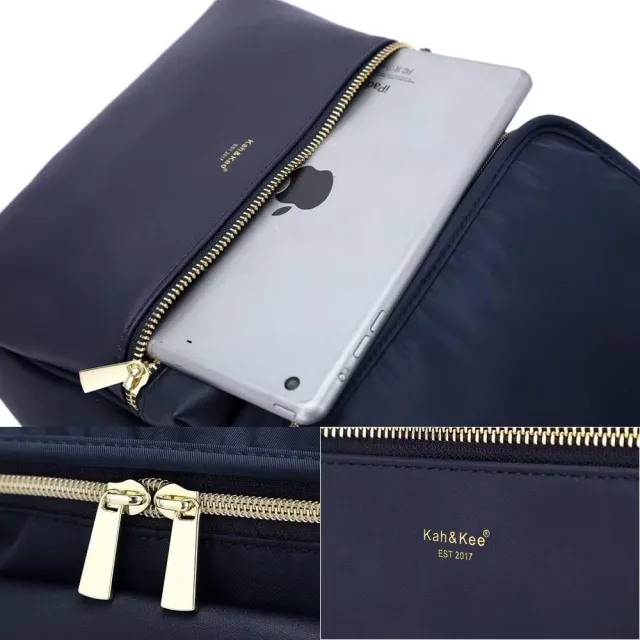 【WHOSE BAG】買一送一 日系拼接色10格收納防水後背包｜男女雙肩包 附可掛零錢包 NO.WBKK02
