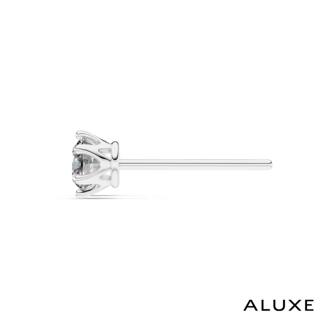 【ALUXE 亞立詩】0.60克拉 FVS2 18K金 鑽石耳環 經典六爪鑲 ES0031