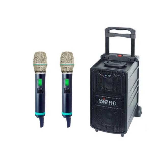 【MIPRO】MA-727 配2手握式ACT-580H 無線麥克風(新豪華型5.8G無線擴音機)