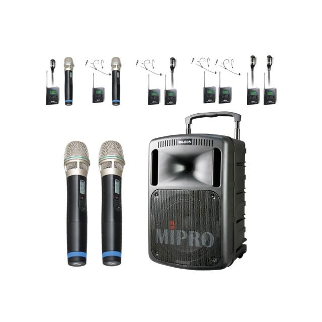 【MIPRO】MA-808 旗艦型手提式無線擴音機(ACT-32HR配件六擇一)