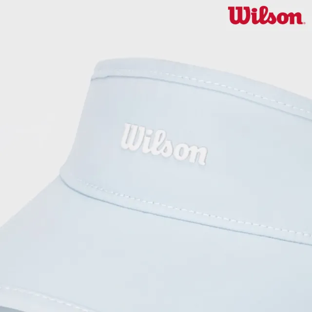 【WILSON】Court Sweatband Visor  中性 配件 中空帽 暮藍色 WA00080U016001