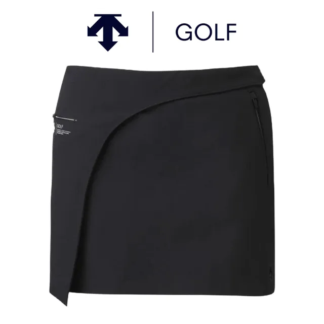 【DESCENTE】GOLF 迪桑特 女款 修身H版型高爾夫短裙 運動裙(黑色)