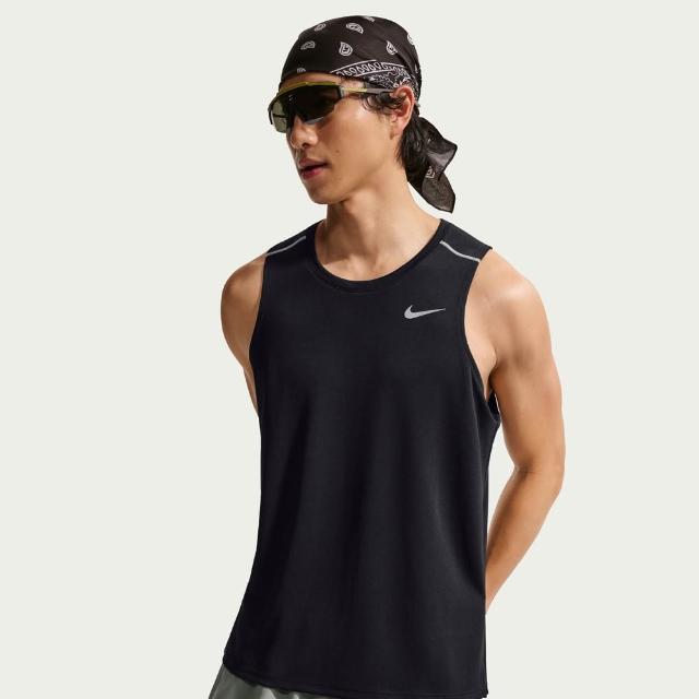 【NIKE 耐吉】背心 男 訓練 慢跑 速乾 AS M NK DF MILER TANK TOP 黑 IF2019-010