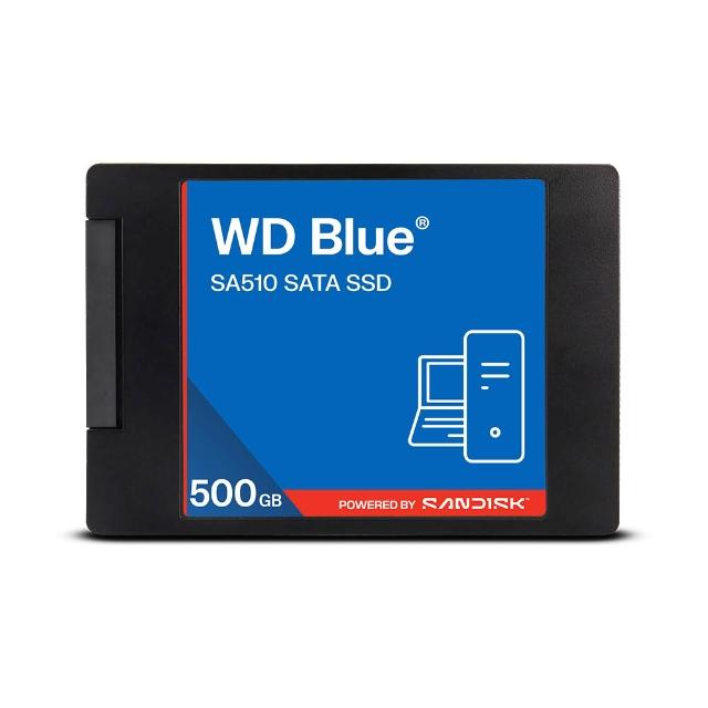 【WD 威騰】WD BLUE 藍標 SA510 500GB 2.5吋 SATA SSD(WDS500G5B0A-00LMP0)