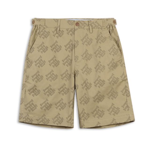 【Hush Puppies】男裝 短褲 滿版HP印花短褲 (淺卡其 / 63122104)