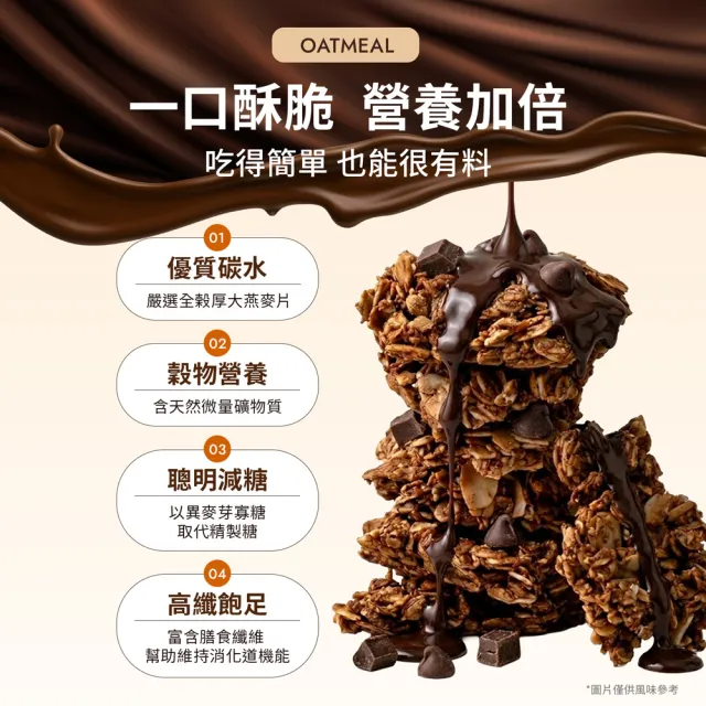 【Wedar 薇達】高纖燕麥脆脆 任1包(40g/包.小禎推薦.裸食燕麥.燕麥餅乾.健康零食.低卡高纖.全穀厚大燕麥片)