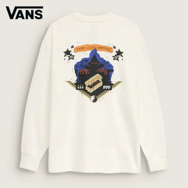 【VANS】官方旗艦 Artist Collection - SOON EASY 米白色長袖T恤