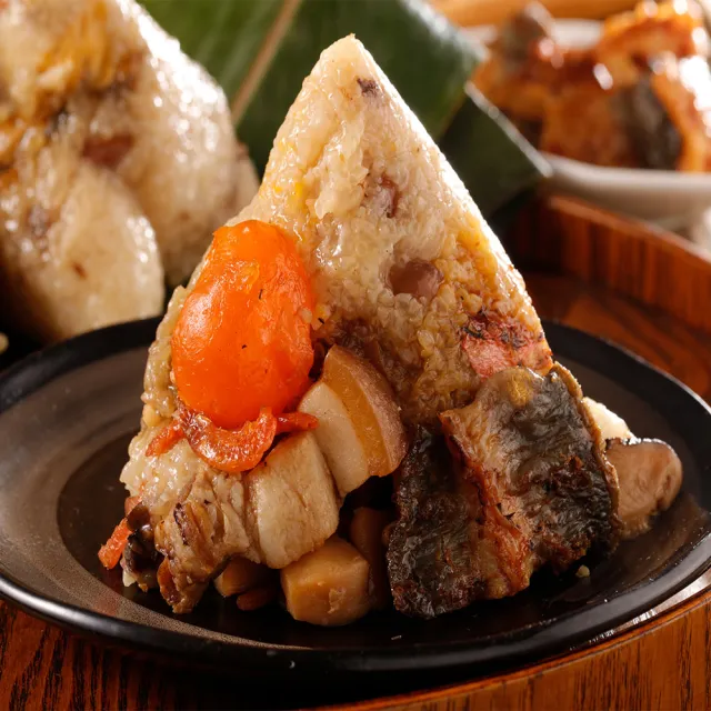 【華得水產】東港干貝粽3粒+鰻魚粽3粒組(180g/粒)共6粒
