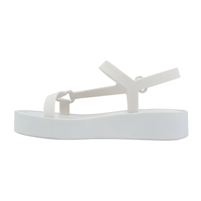 【Melissa】三角扣環工字涼鞋(白色)