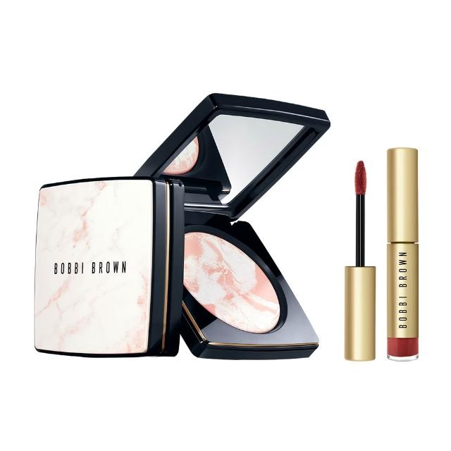 【Bobbi Brown 芭比波朗】大理石粉嫩蜜粉餅(控油x提亮 2合一 / 12hr鎖妝/毛孔瑕疵秒霧化)