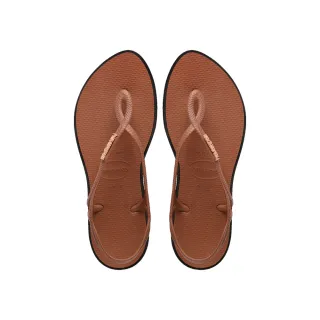 【havaianas 哈瓦仕】涼鞋 女鞋 夾腳拖 拖鞋 尖頭 Luna Point 咖啡色 4149921-1696W (哈瓦士)