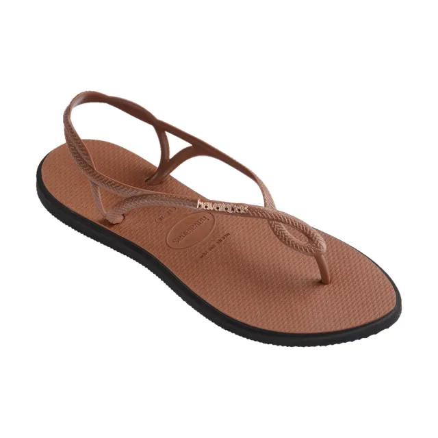 【havaianas 哈瓦仕】涼鞋 女鞋 夾腳拖 拖鞋 尖頭 Luna Point 咖啡色 4149921-1696W (哈瓦士)