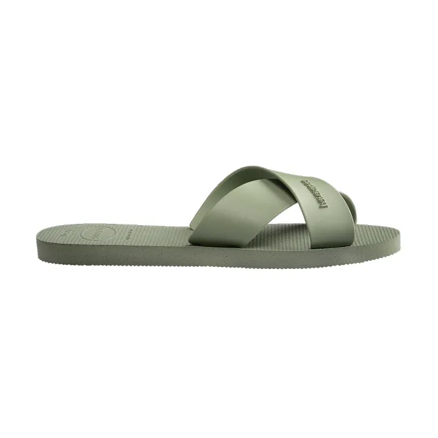 【havaianas 哈瓦仕】拖鞋 女鞋 涼鞋 復古 羅馬 交叉鞋帶 Aqua 莫蘭迪綠 4148806-1156W (哈瓦士)