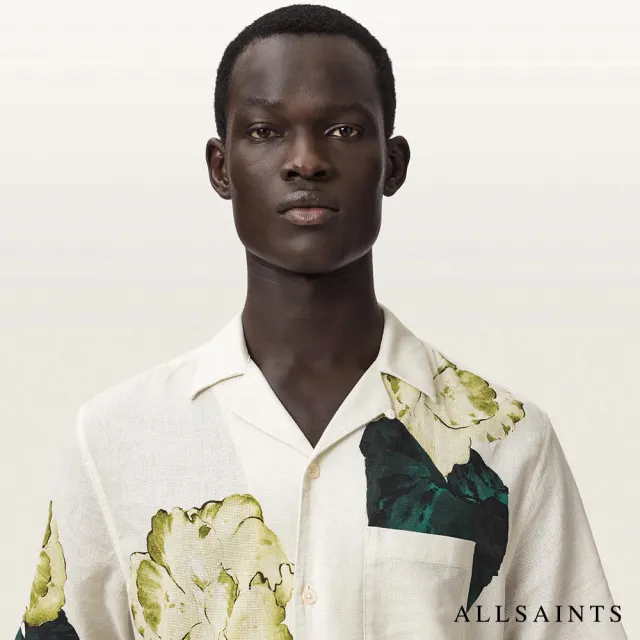 【ALLSAINTS】NOUVELLE 亞麻印花夏威夷襯衫 M105SE(舒適版型)