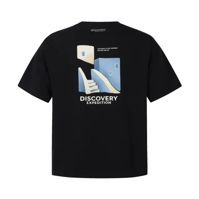 【Discovery Expedition】Freshvent 露台圖案短袖T恤 上衣 (DXRS7K063-BKS)