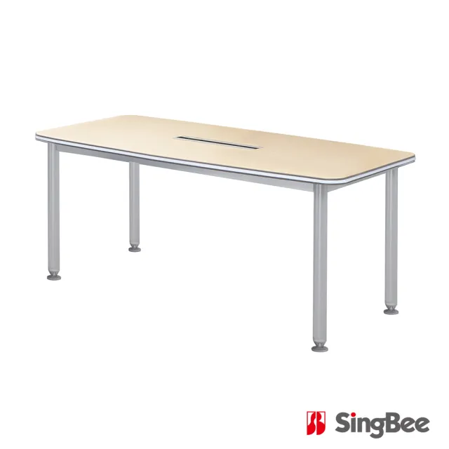 【SingBee 欣美】BT1608E會議桌 160x80x74cm(含線槽盒/餐桌/工作桌/長桌/會議桌)