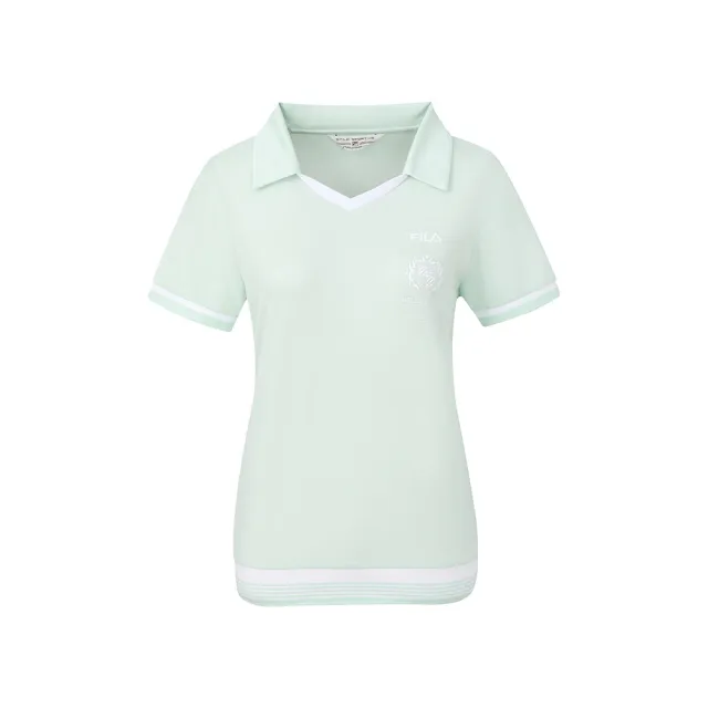 【FILA】FILA 女短袖POLO衫-薄荷綠 5POA-1741-MT