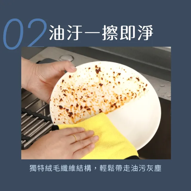 【VOLA 維菈】雙面珊瑚絨擦拭布 強力吸水 抹布 乾濕兩用 廚房擦拭布 珊瑚絨抹布 加厚洗車布 清潔布