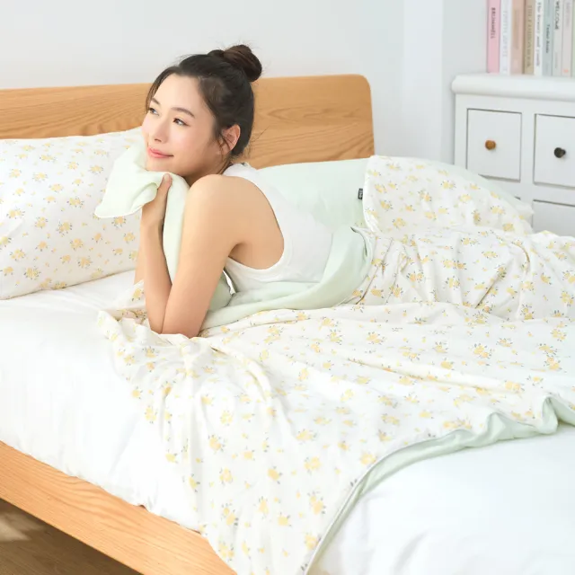 【Great Living 格蕾寢飾】La Belle ICECOOL眠綿冰蠶絲蛋白涼感涼被(150X195CM) 涼被/夏被/任選