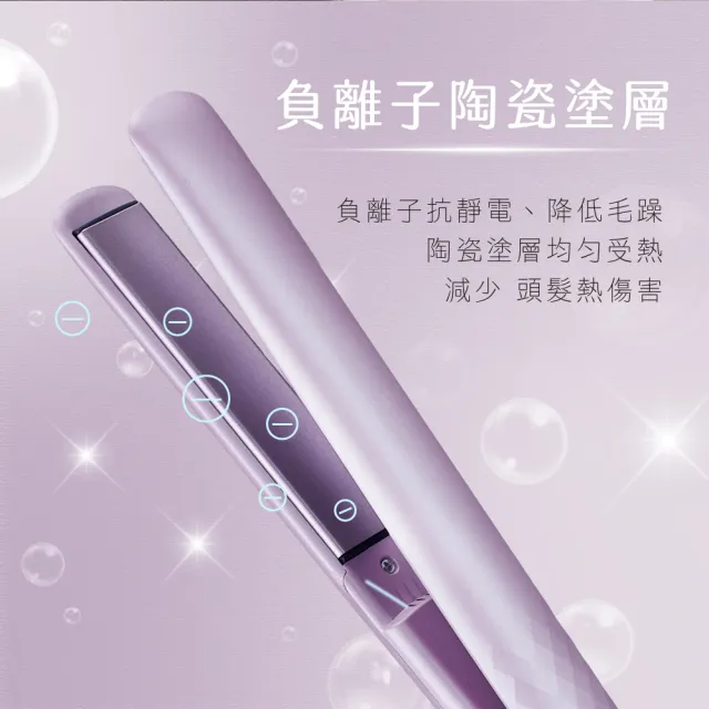 【KINYO】國際電壓負離子輕便溫控平板夾 離子夾(KHS-3104)