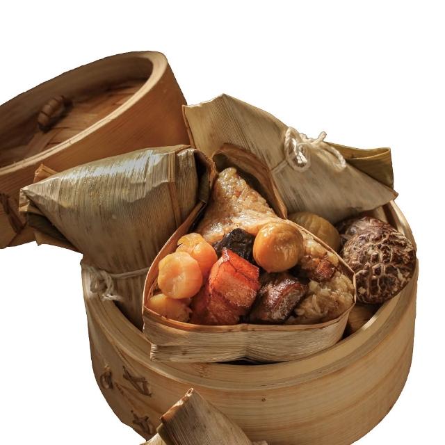 【晶華酒店】台北晶華酒店 干貝八寶粽禮盒4入x2盒(180g*4顆/盒x2/端午節肉粽．賞星鮮嚴選)