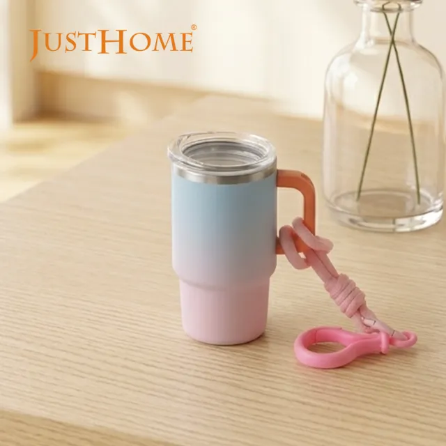 【Just Home】漸層304不鏽鋼迷你杯120ml-附掛繩3件組(迷你冰霸杯 杯子吊飾 小酒杯)