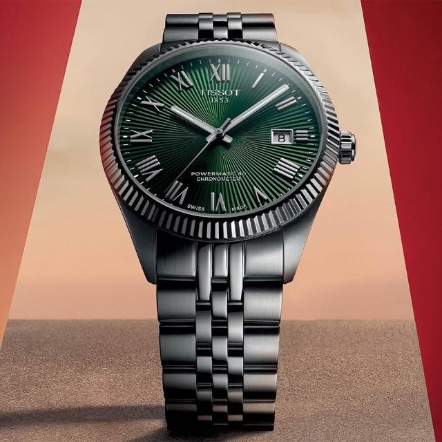 【TISSOT 天梭】股票女神 配戴款 Ballade COSC 天文台認證機械錶-39mm 送禮 禮物(T1564081109300)
