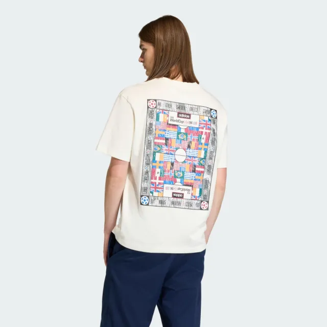 【adidas 愛迪達】運動 休閒 短袖 T恤 男上衣 FLAG GFX SS T(KD1430)