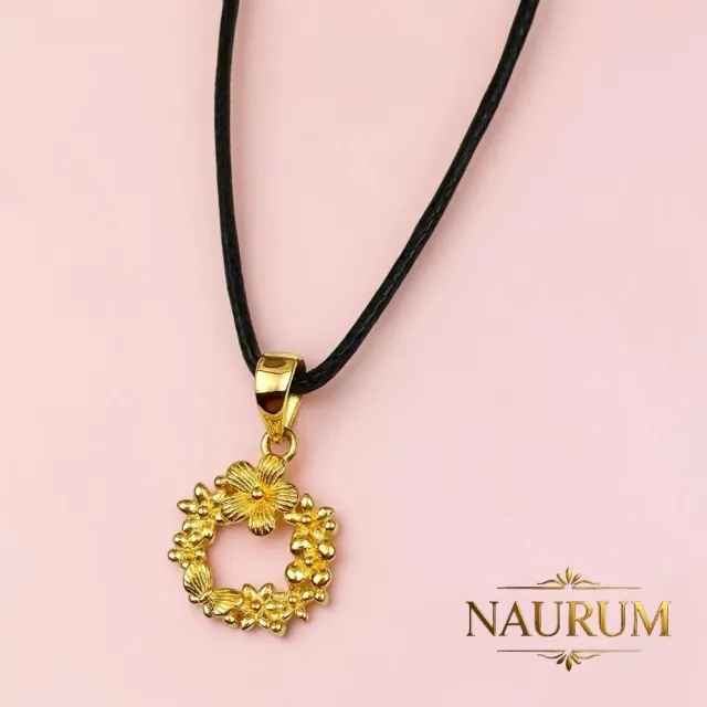 (NAURUM)黃金墜飾時光花廊0.29錢附贈皮繩