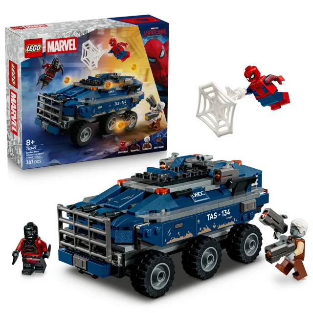 【LEGO 樂高】漫威超級英雄系列 76349 蜘蛛人囚車追逐戰(創意力遊戲 漫威 禮物 玩具)