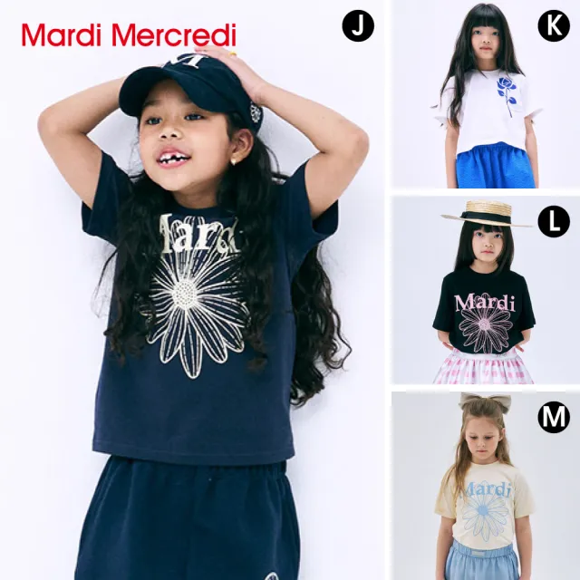 【MARDI MERCREDI】童裝 印花短TEE 白色 經典臘腸狗 小雛菊 KIDS TSHIRT DDANJI
