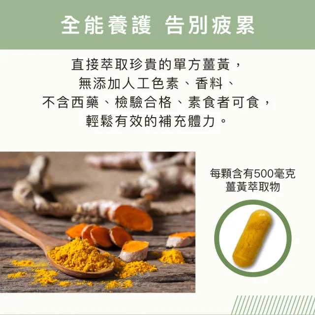 【GNC 健安喜】薑黃500膠囊食品 100粒/瓶(維持能量正常代謝/滋補強身必備)