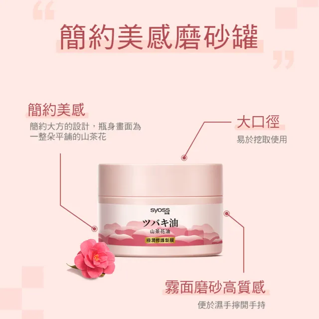 【Syoss 絲蘊】山茶花油極潤修護髮潤髮膜200ml(修護/極潤/護髮/山茶花香味)