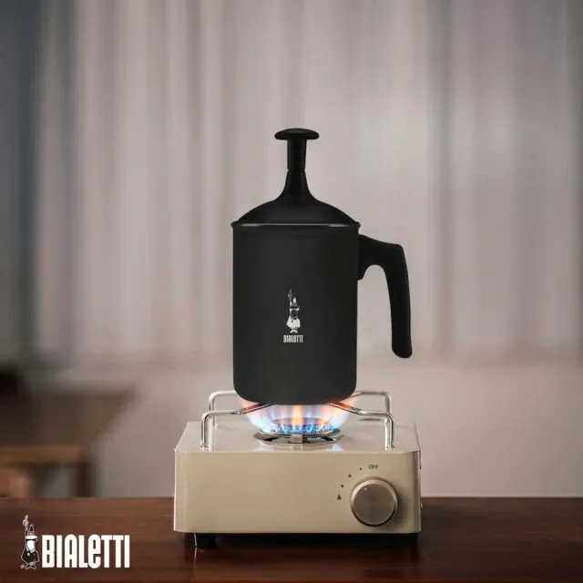 【Bialetti 比亞樂堤】雙層手打奶泡杯-1000ml(冷熱奶泡皆可打/免插電/奶泡神器)