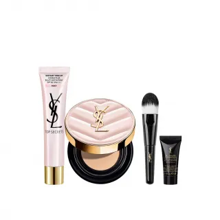 【YSL】官方直營 超模光感無瑕底妝組(粉氣墊12g +妝前乳40ml)