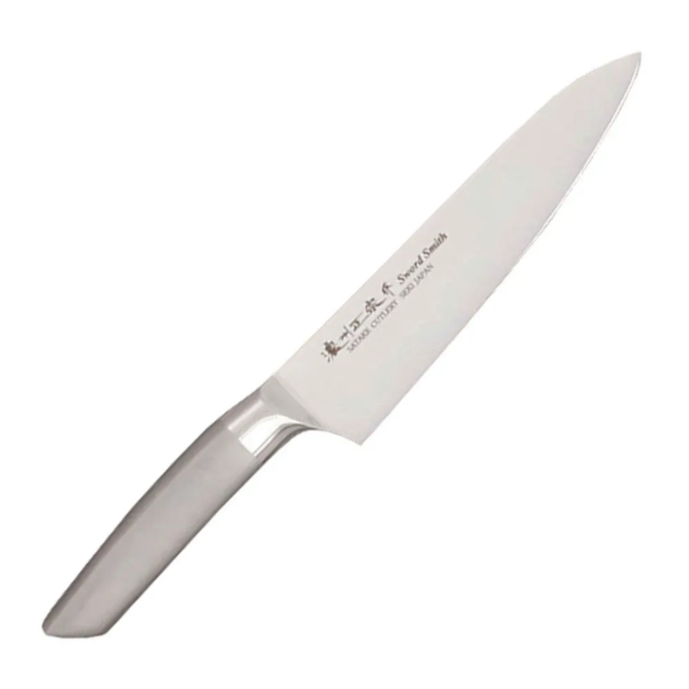 義門　牛刀　尺 佐竹產業】日本製濃州正宗作一體成型含鉬不鏽鋼牛刀18cm(日製切肉刀主