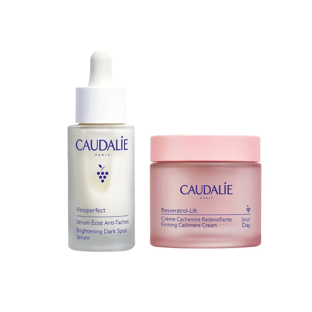 【CAUDALIE 歐緹麗】雙效淡斑保濕組(淡斑精華30ml+白藜蘆醇面霜50ml)