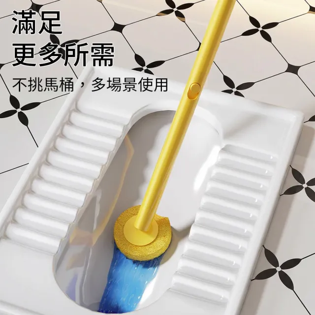 Homeco 一次性馬桶刷附底座｜壁掛式清潔刷 替換刷頭 廁所清潔神器 衛生間廁所清潔神器 替換頭12片