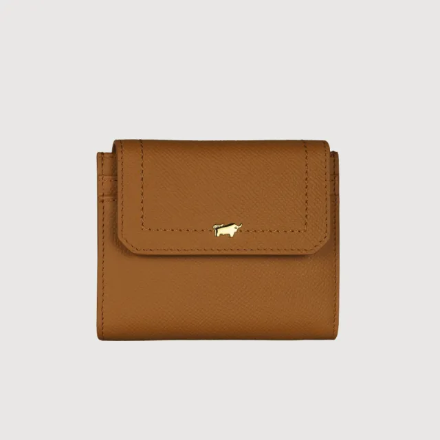 【BRAUN BUFFEL 德國小金牛】婕娜 6卡三折短夾-多色任選(BF2005-414-BK/BRA) 錢包送禮推薦