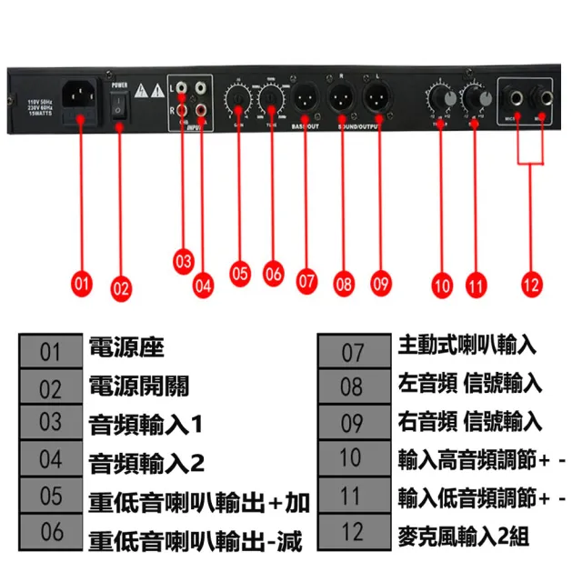 【BARY】品牌前級 麥克風混音功能 音樂 音頻放大加強聲音 處理器 EP-898-1