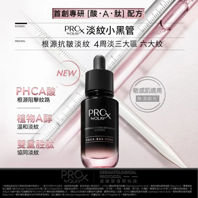 【PRO X by OLAY】PROX 新上市★獨家淡紋小黑管買30ml送14ml嘗鮮組(抗老/抗皺精華30mlx1+14ml)