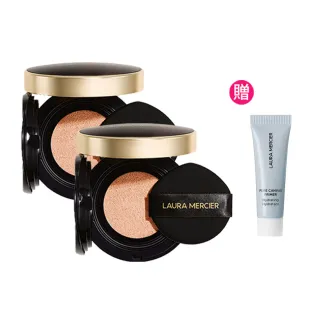 【LAURA MERCIER 蘿拉蜜思】煥顏氣墊粉餅15g 囤貨組 共2入 (冠軍氣墊/無瑕底妝)