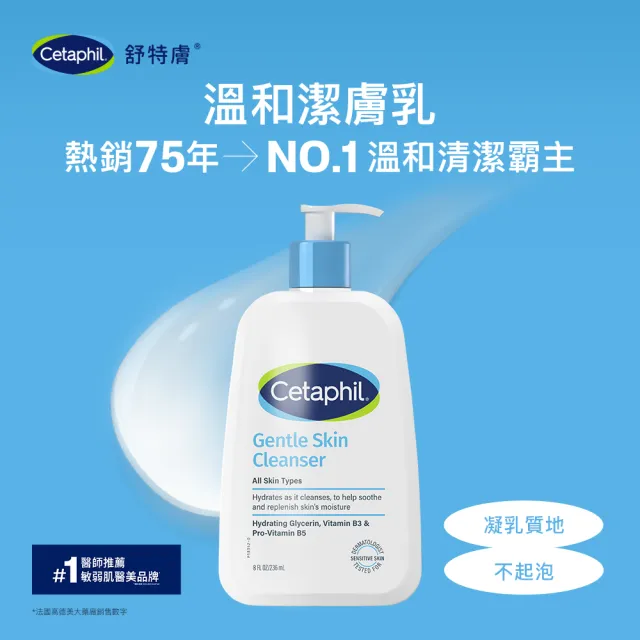 【Cetaphil 舒特膚】官方直營 溫和潔膚乳 473ml