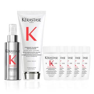 【KERASTASE 巴黎卡詩】白鑽升重建髮乳200ml+白鑽升重建熱活精華90ml
