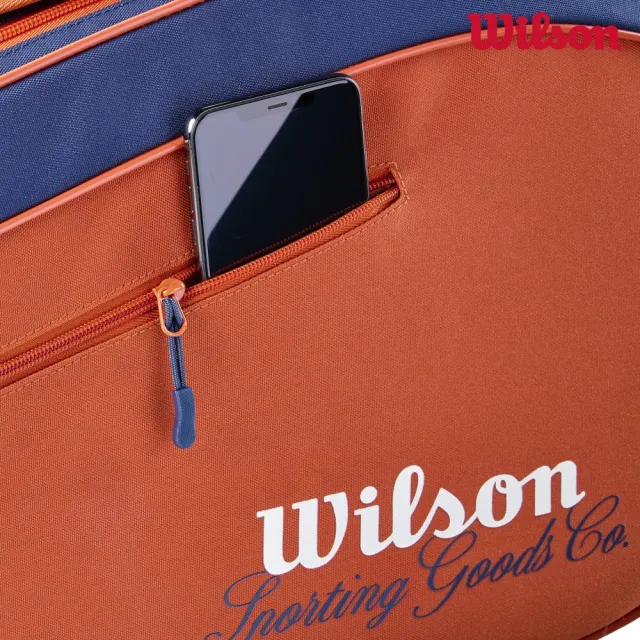 【WILSON】ROLAND GARROS 2026 TEAM 6PK RACKET BAG C 配件 網球拍袋 陶土橘 WR8053301001