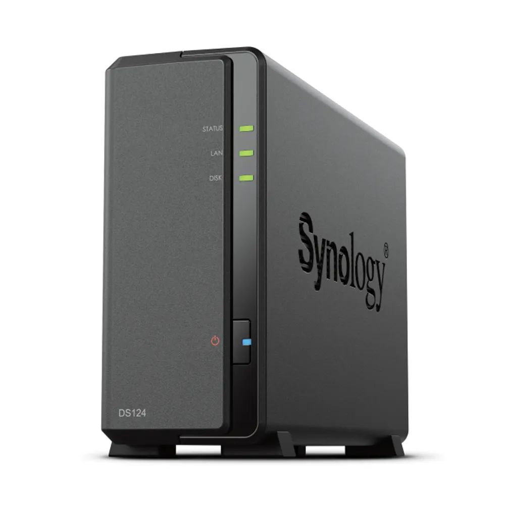 【Synology 群暉科技】搭20TBx1★DS124 1Bay NAS 網路儲存伺服器+(HAT3320-20T)