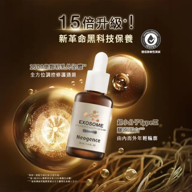 【Neogence 霓淨思】1500億超未來外泌體精華30ml-2入