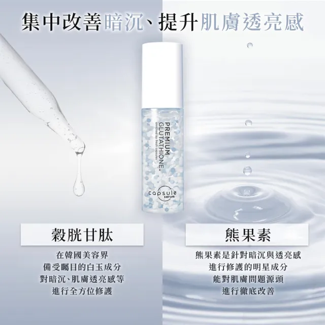 【CAPSULE SERUM】珂蓓思 高濃度極光雪白穀胱精華30mL(穀胱甘肽/膠原蛋白/玻尿酸/神經醯胺/積雪草/美白)